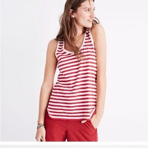 ✨✨Madewell Red And White Striped Casual Tank M